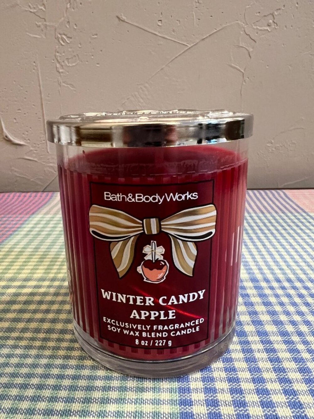 NEW Bath & Body Works "Winter Candy Apple" 3-Wick Candle 8 oz. Holiday Scent